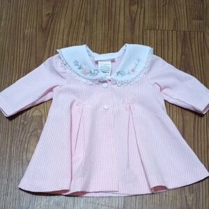 Bonnie Baby White and Pink Lightweight Coat